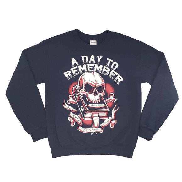 Gildan Other - Vintage A Day To Remember Sweatshirt Mens S Navy Blue Same Book Never Same Page